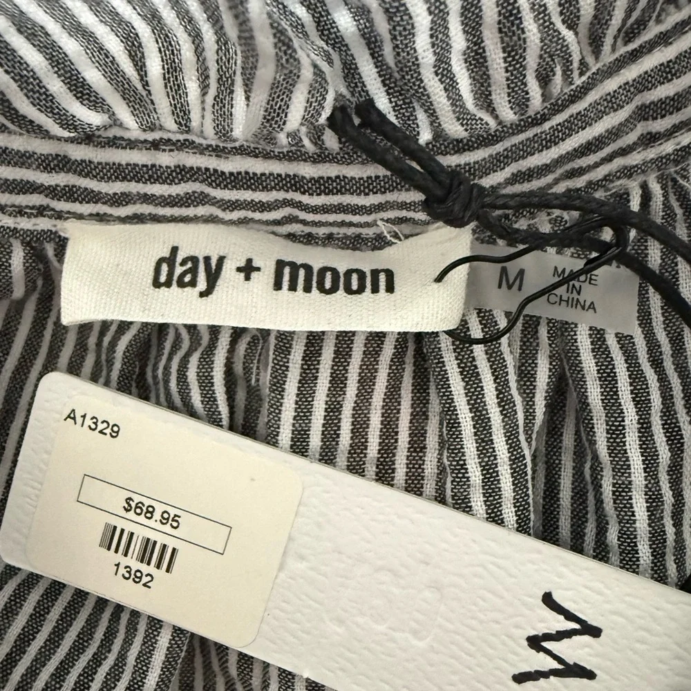 Day + Moon Navy Striped Women's Blouse - Picture 2 of 2